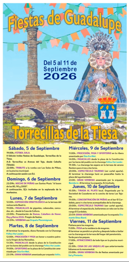 PROGRAMA DE FIESTAS  GUADALUPE 2026