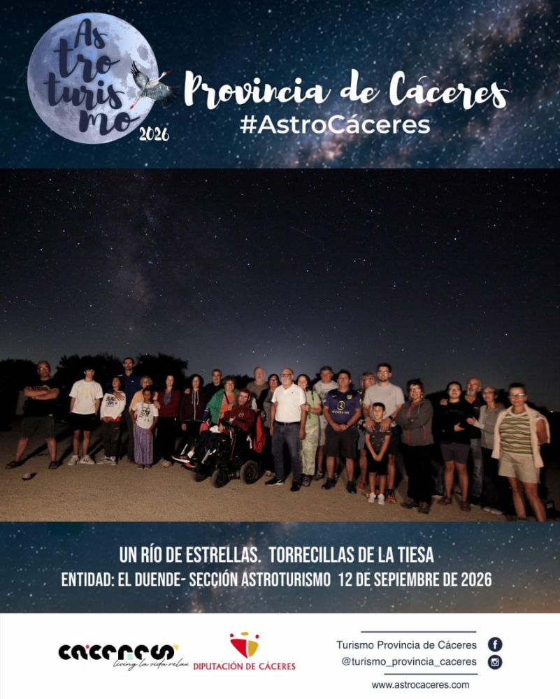 ACTIVIDAD DÍA 12 DE SEPTIEMBRE 2026. UN RIO DE ESTRELLAS. TORRECILLAS DE LA TIESA